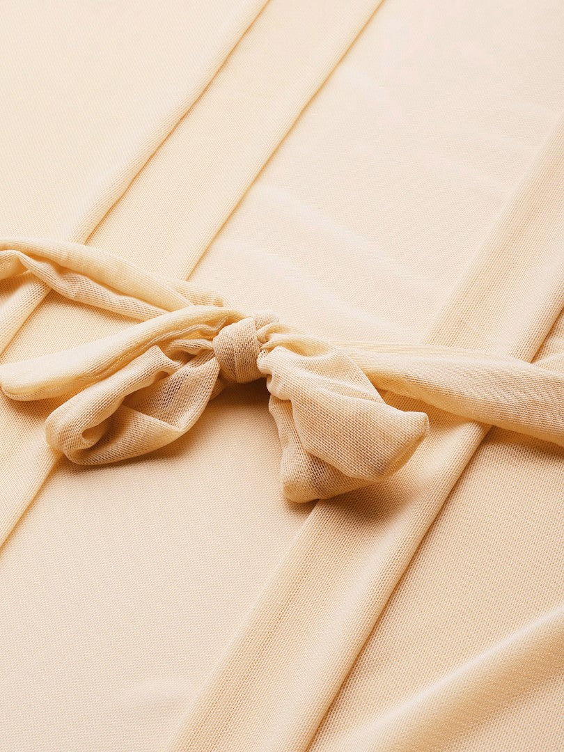 Skin babydoll with satin