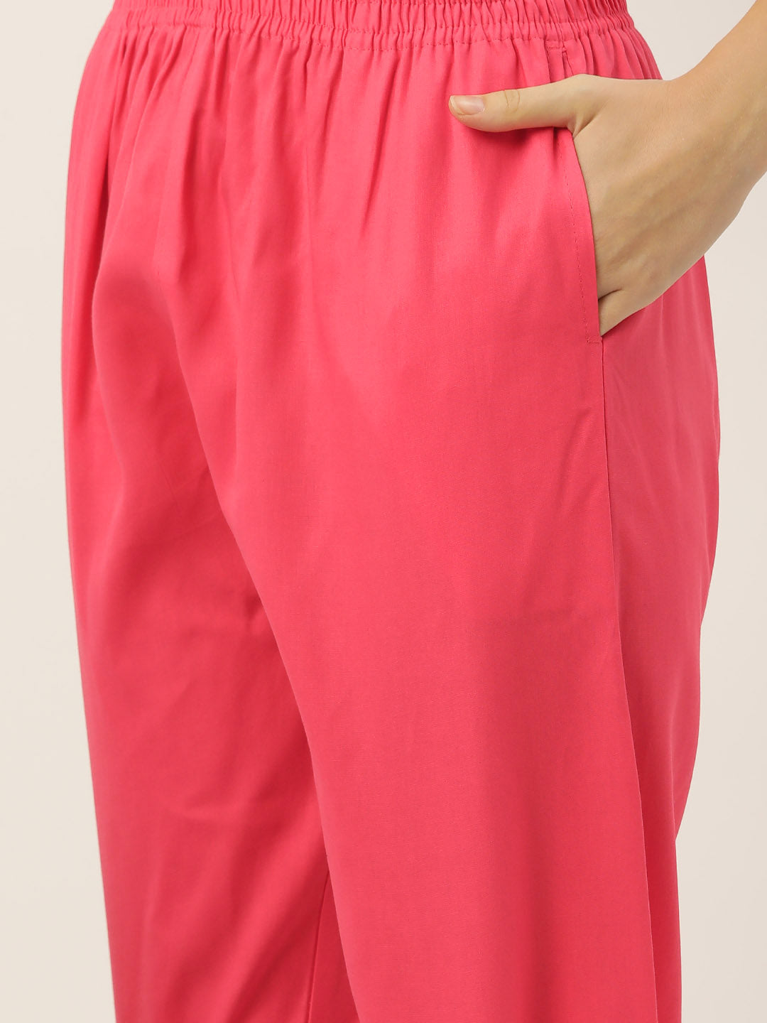 Women Pure Cotton Kurti Pant - Rose