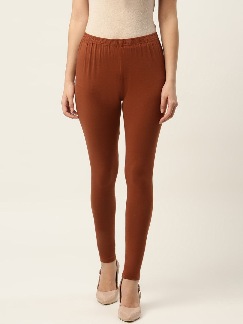 Women Brown Ankle-Length Leggings