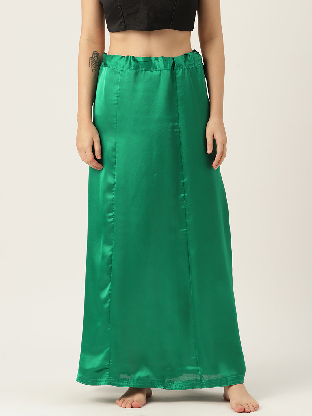 Women Saree Petticoat / Flared Shaper - Peacock Green