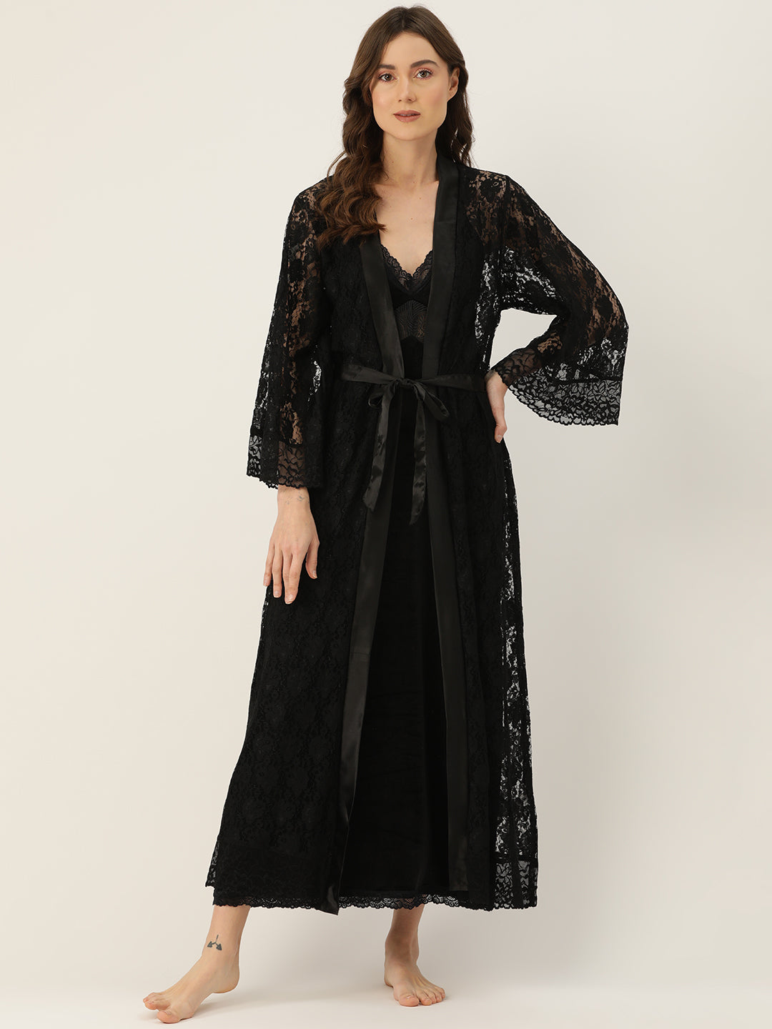 Babydoll Nightwear/ Nighty Robe Set