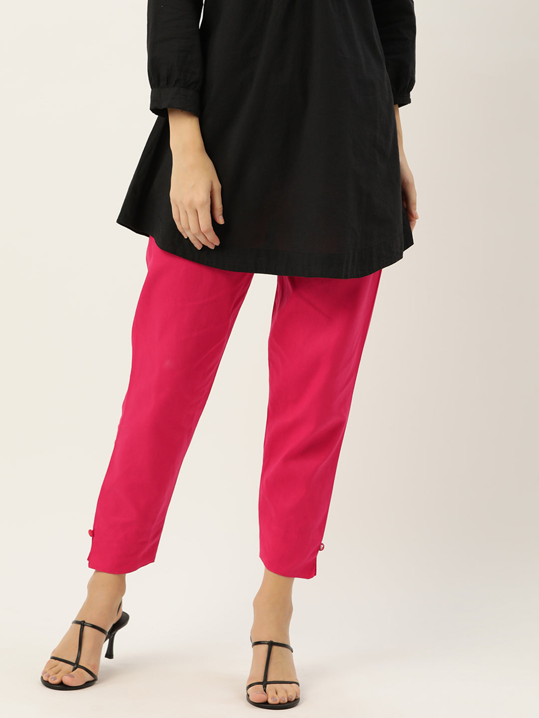 Women Pure Cotton Kurti Pant - Pink