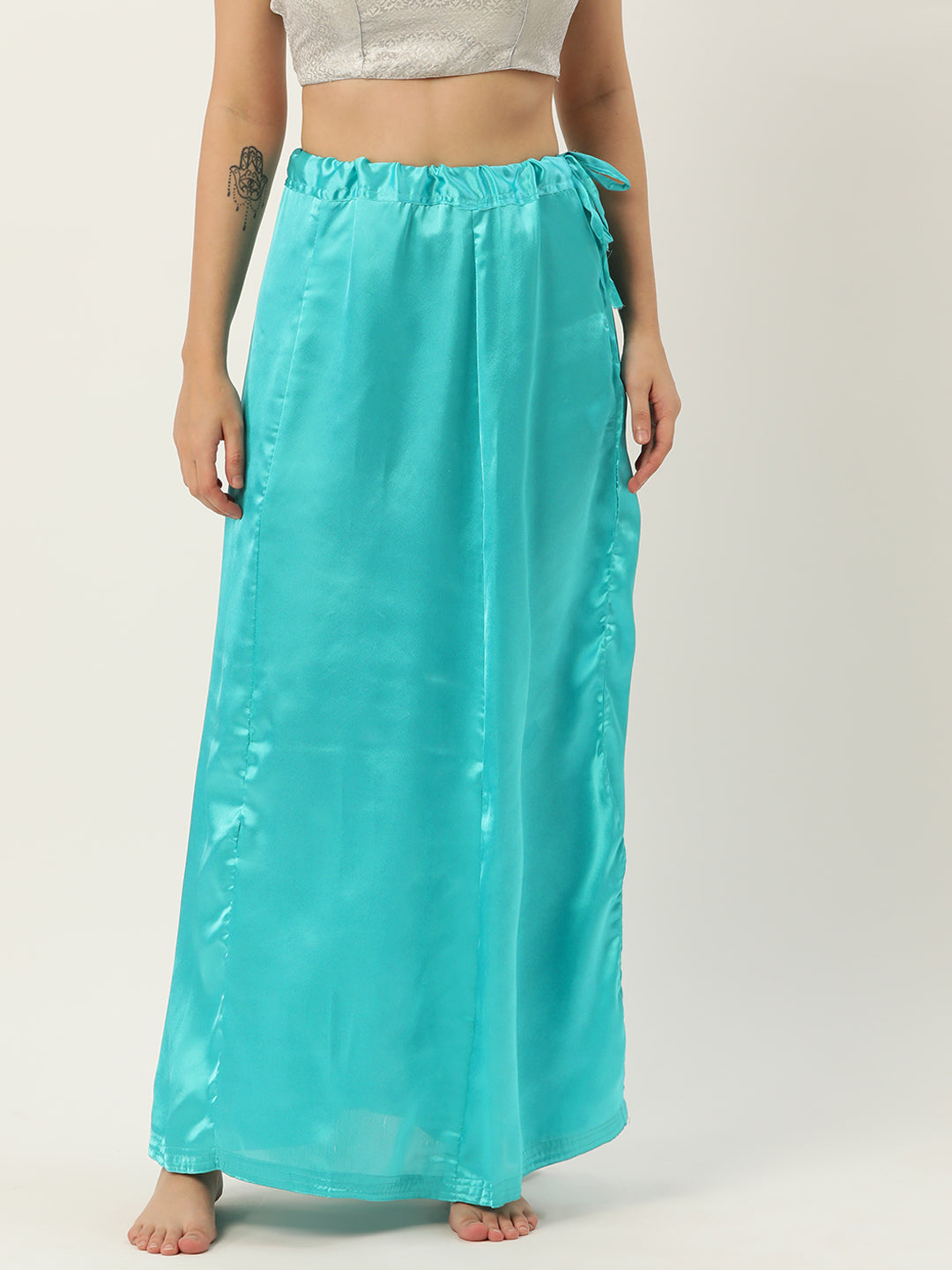 Women Saree Petticoat / Flared Shaper - Lack Blue