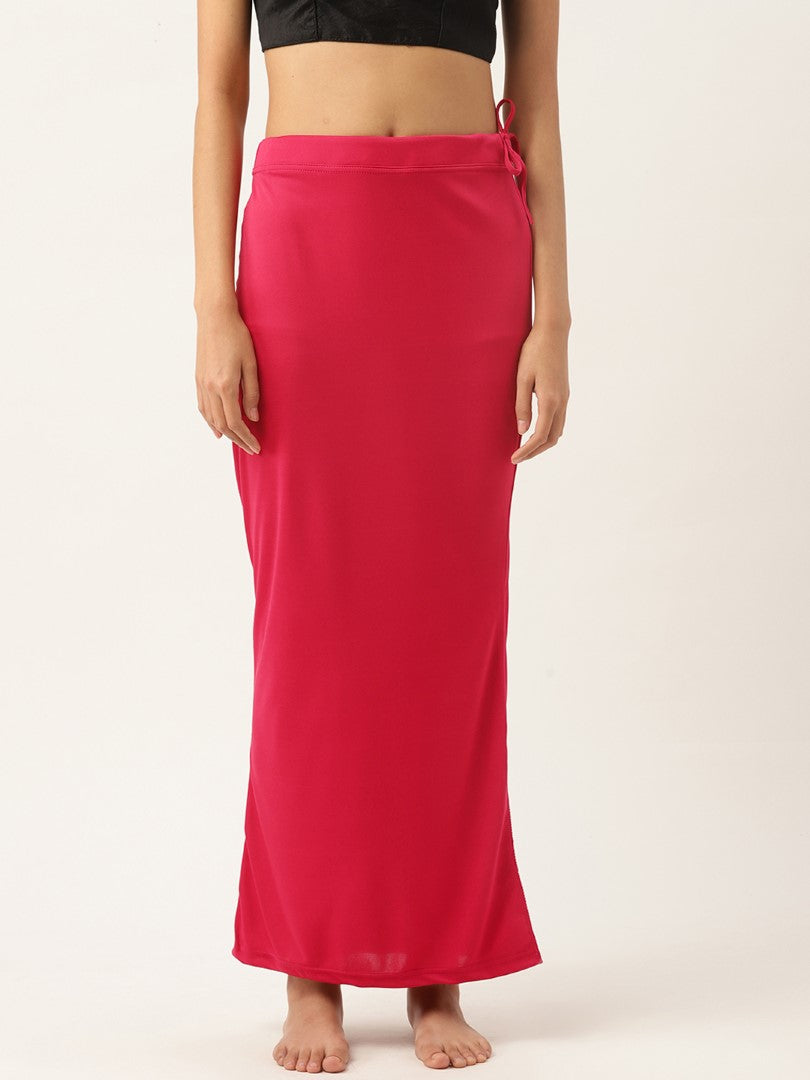 Women Rose Solid Saree Shapewear