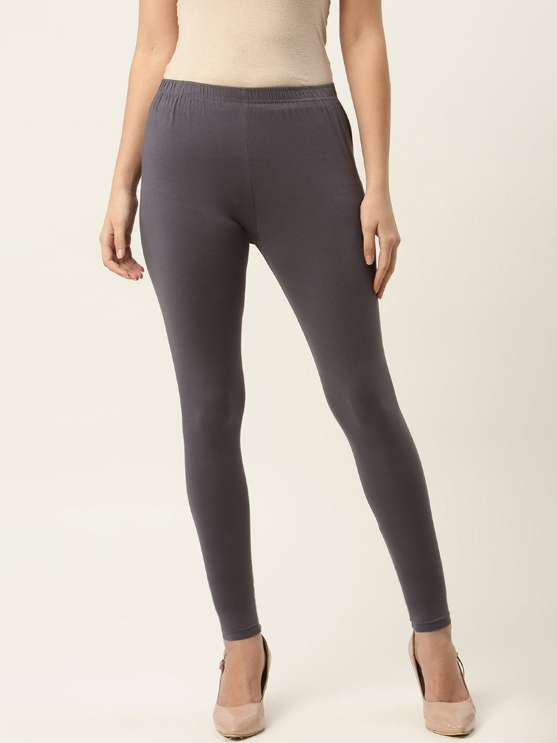 Women Charcoal Ankle-Length Leggings