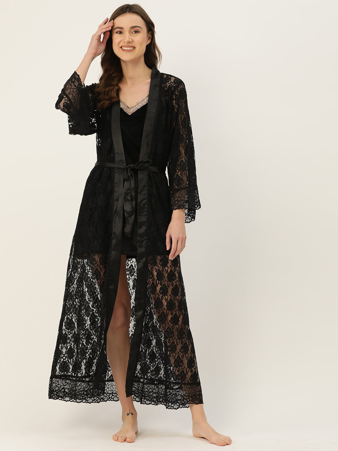 Babydoll Nightwear/ Nighty Robe Set
