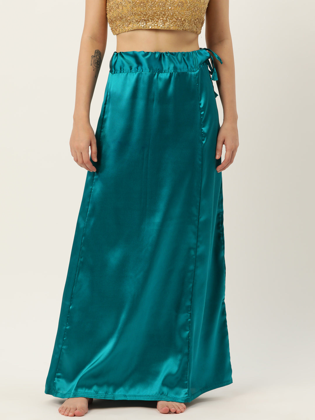 Women Saree Petticoat / Flared Shaper - Rama Blue