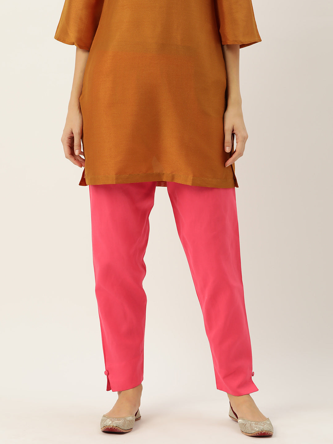 Women Pure Cotton Kurti Pant - Rose
