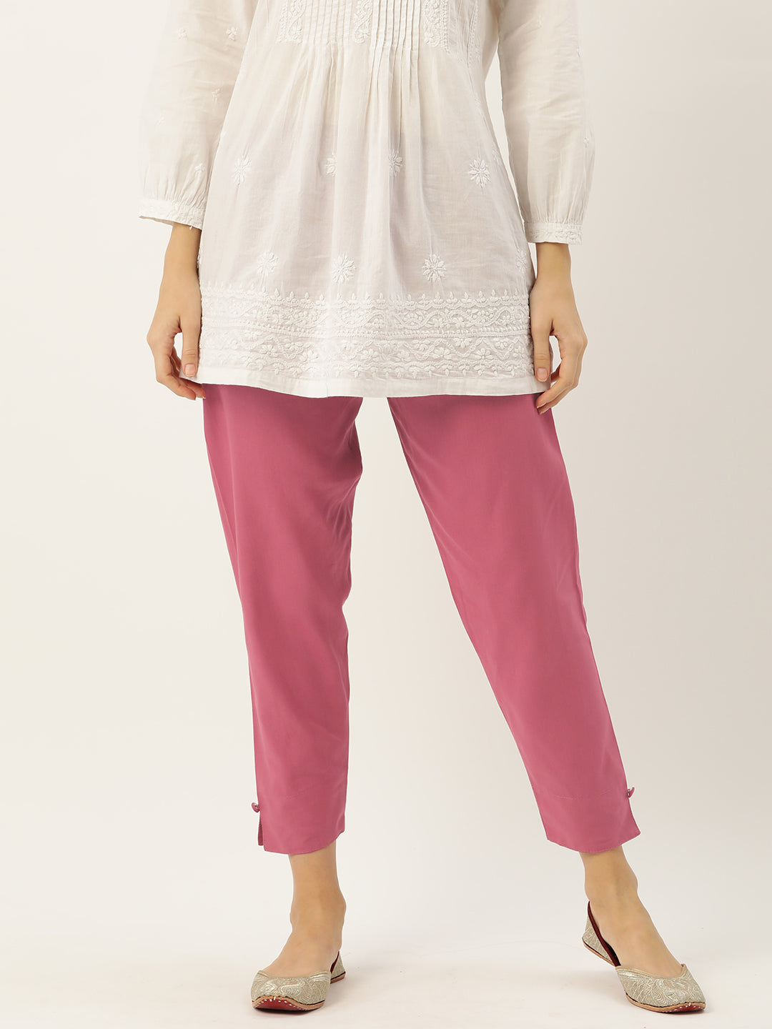 Women Pure Cotton Kurti Pant - Rust