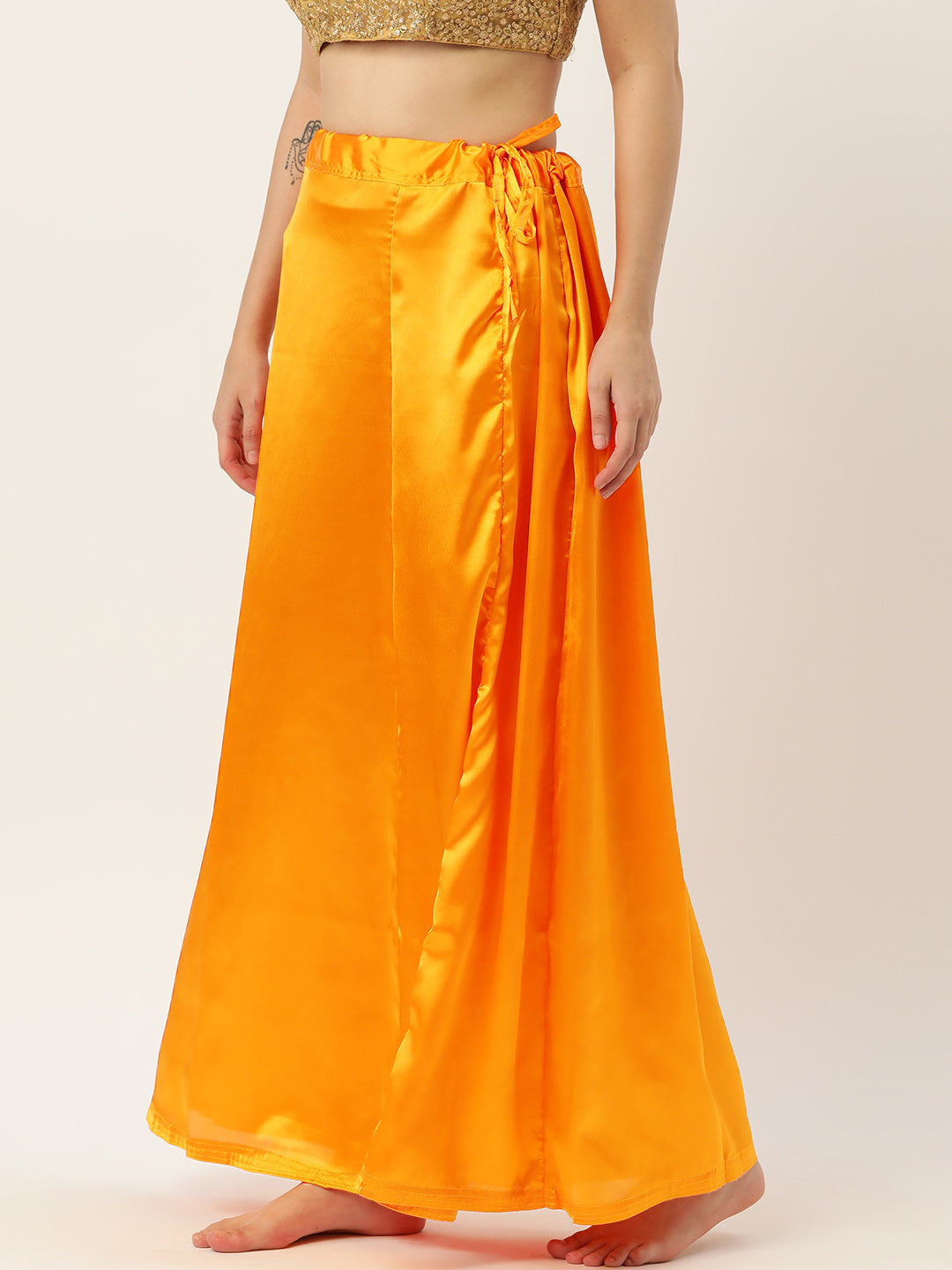 Women Saree Petticoat / Flared Shaper - Sunset Orange