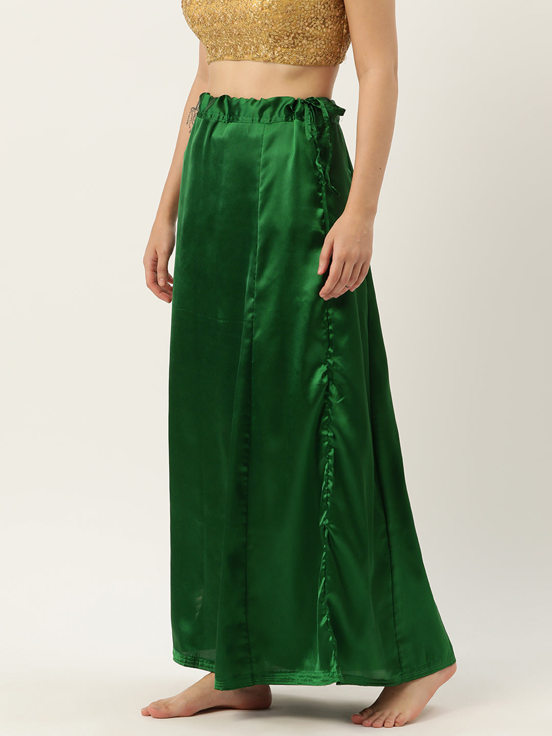 Women Saree Petticoat / Flared Shaper - Green