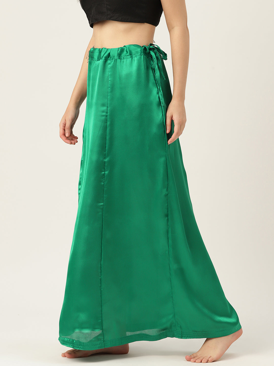 Women Saree Petticoat / Flared Shaper - Peacock Green