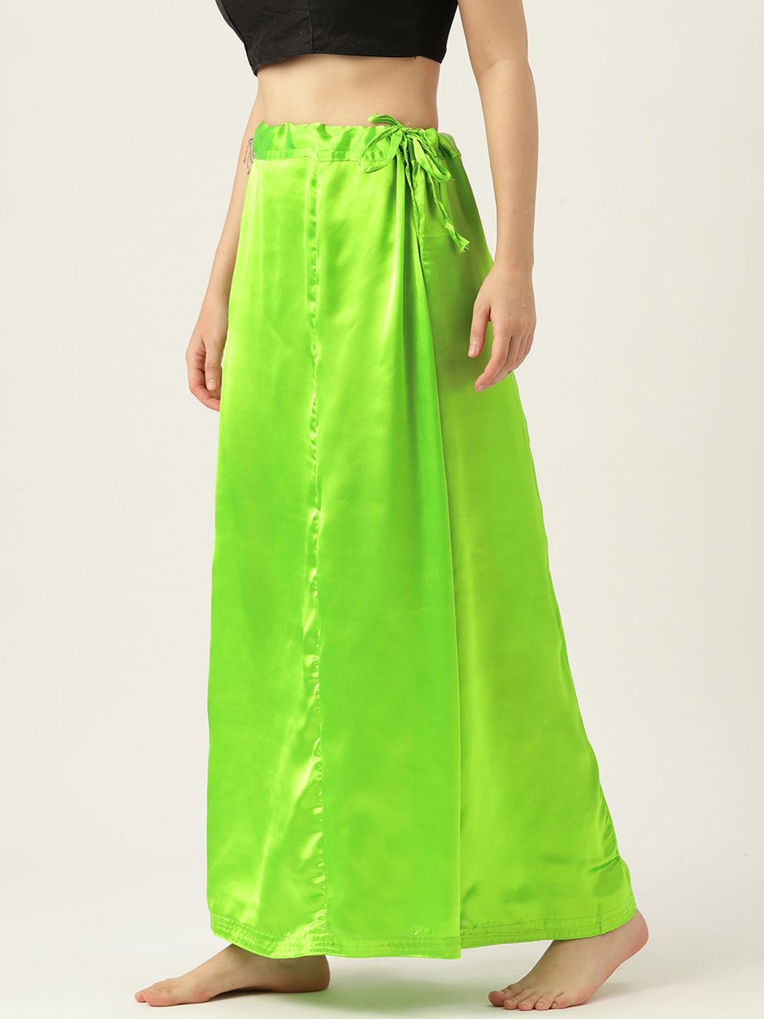 Women Saree Petticoat / Flared Shaper - Parrot Green