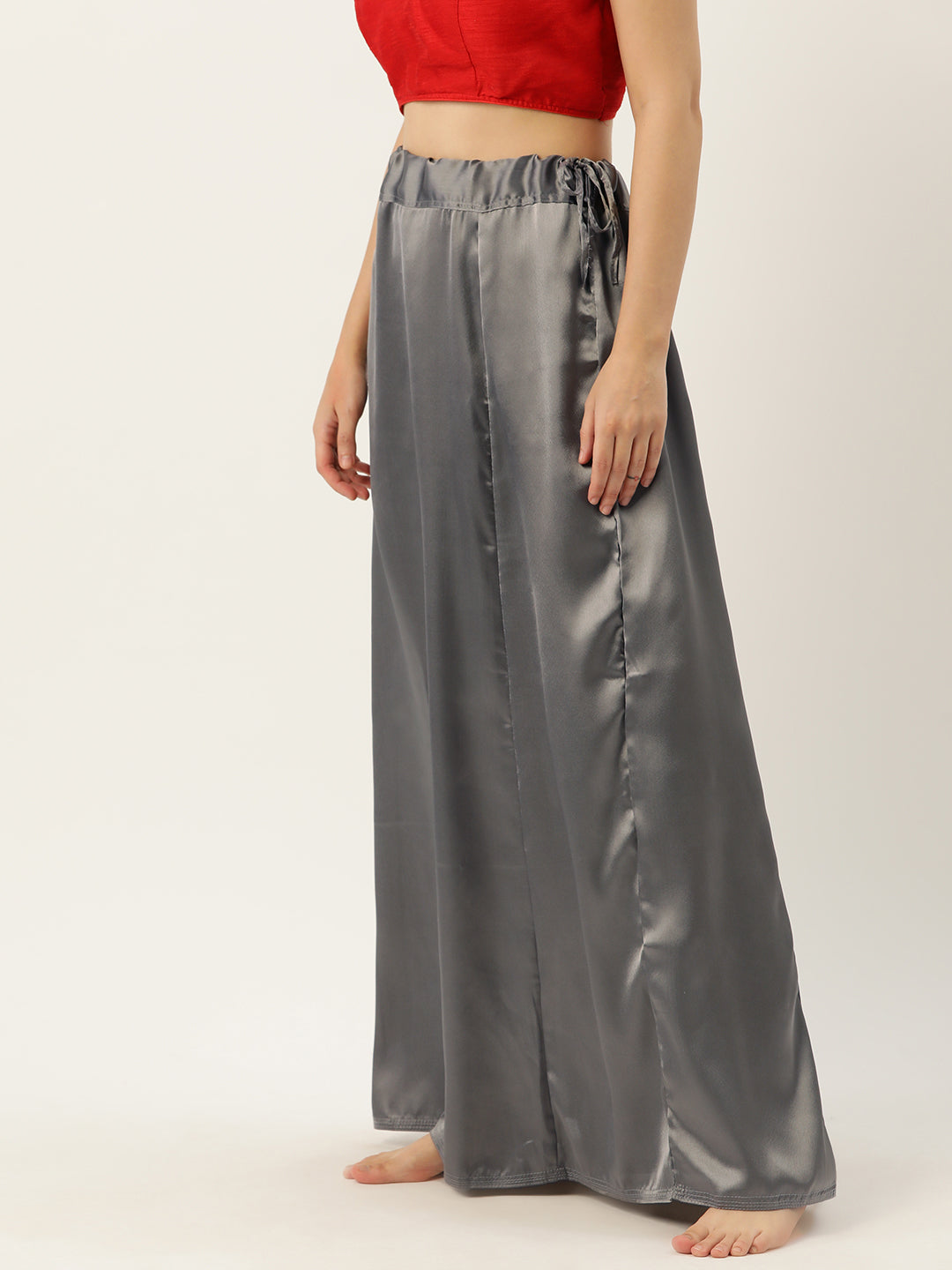 Women Saree Petticoat / Flared Shaper - Steel Grey