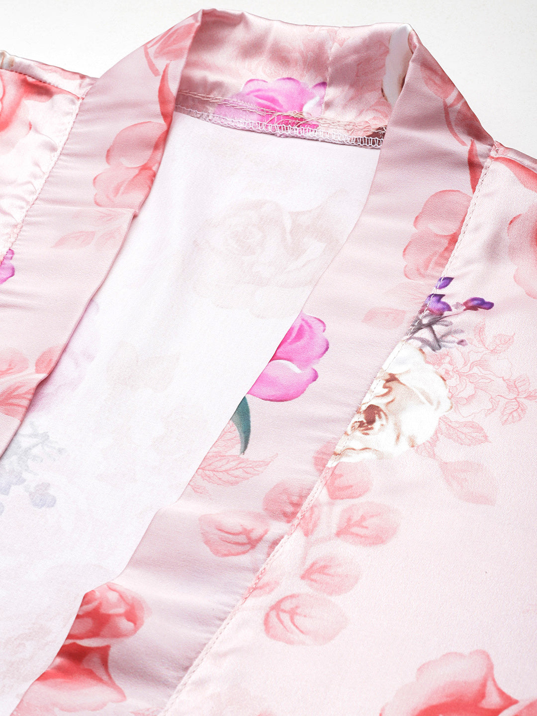 Satin Babydoll Nightwear/ Nighty Robe Set