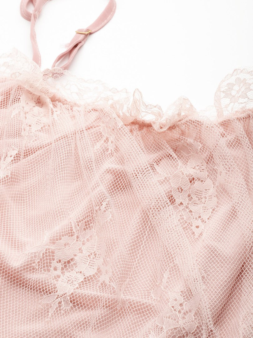 Beige babydoll with Full Lace