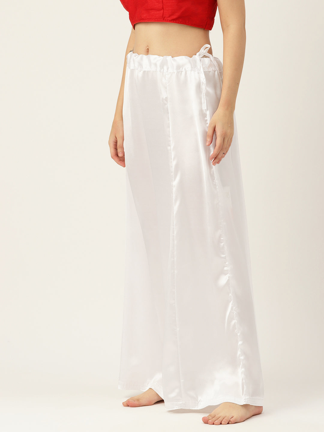 Women Saree Petticoat / Flared Shaper - White