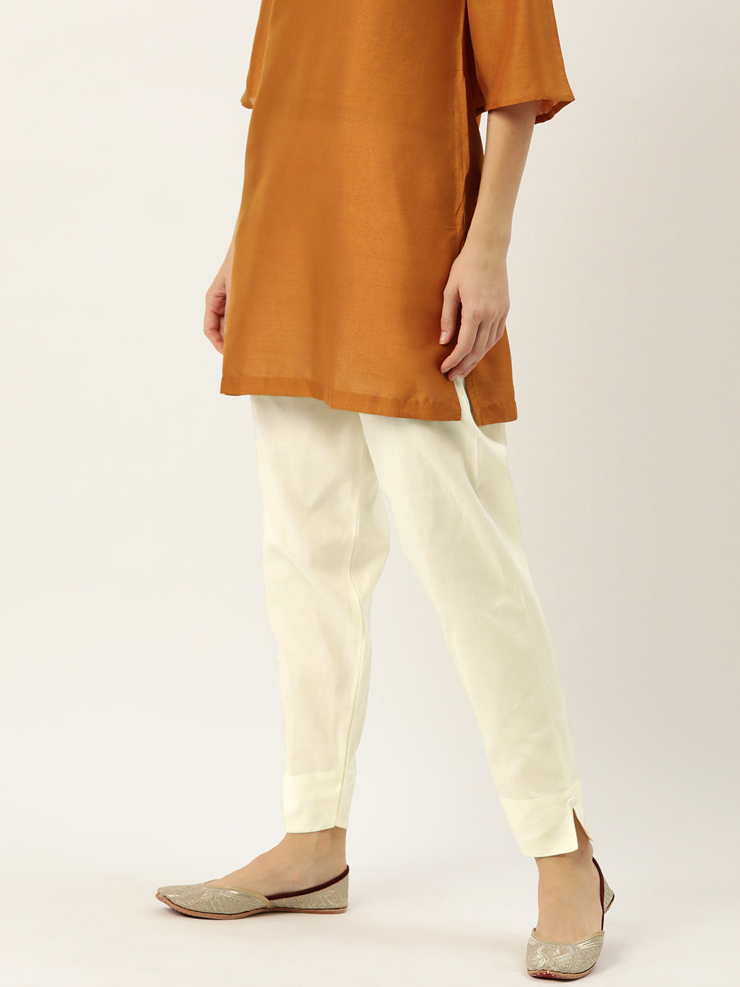 Women Pure Cotton Kurti Pant - Skin