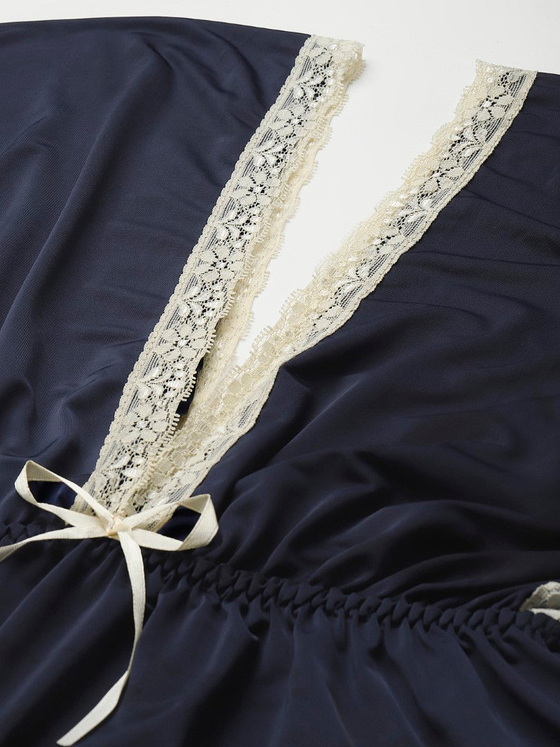 Blue babydoll/Nighty with Icy Silk Satin