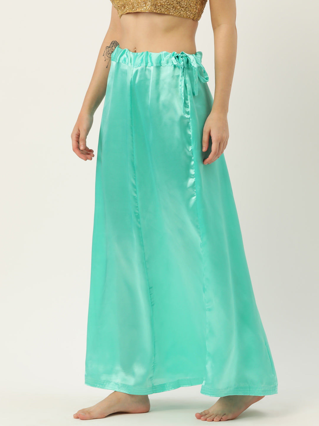 Women Saree Petticoat / Flared Shaper - Sea Green