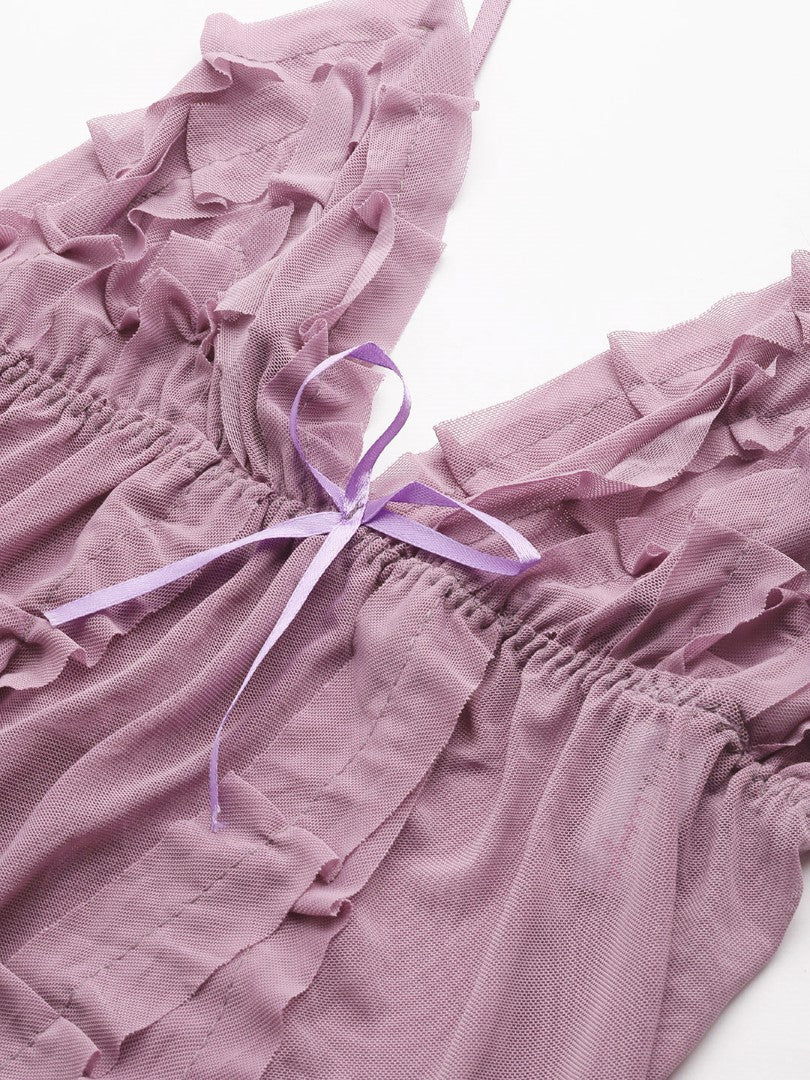 Light Purple babydoll with Net