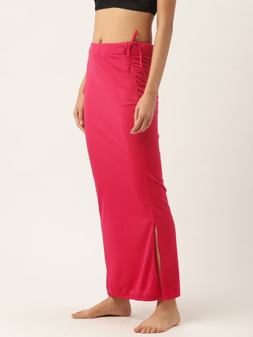 Women Rose Solid Saree Shapewear