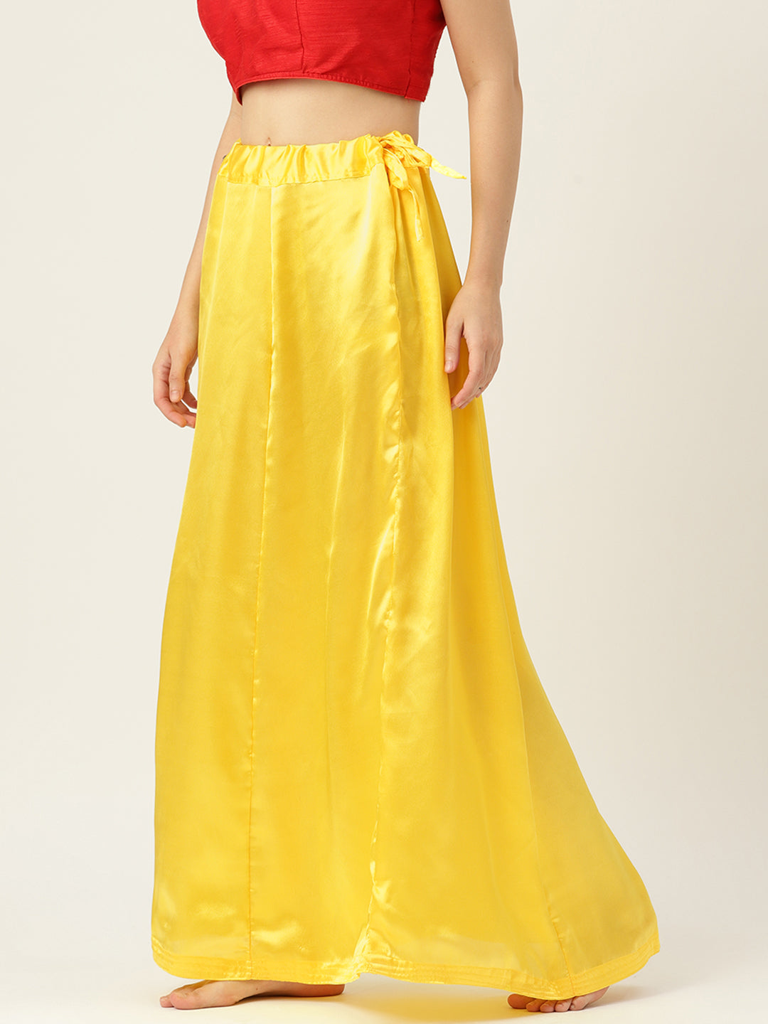 Women Saree Petticoat / Flared Shaper - Bright Yellow