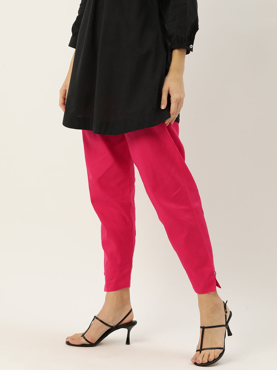 Women Pure Cotton Kurti Pant - Pink