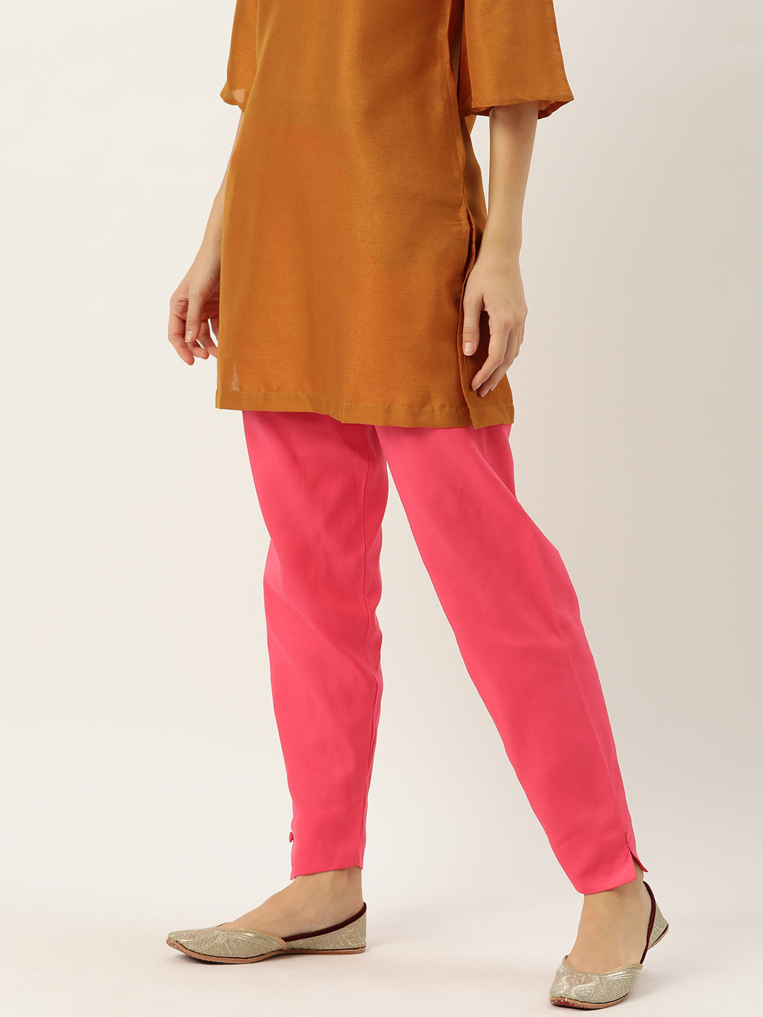 Women Pure Cotton Kurti Pant - Rose