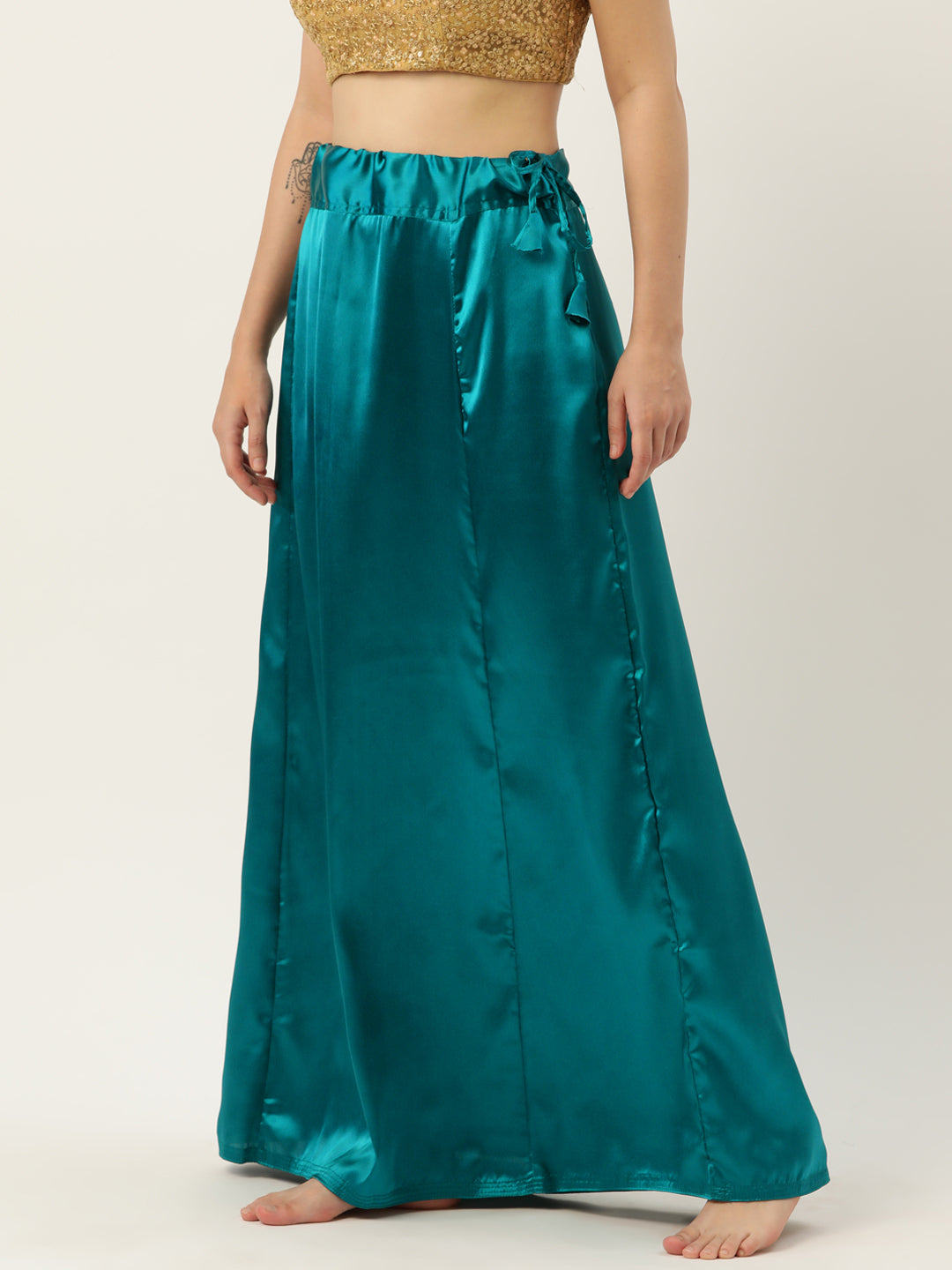 Women Saree Petticoat / Flared Shaper - Rama Blue