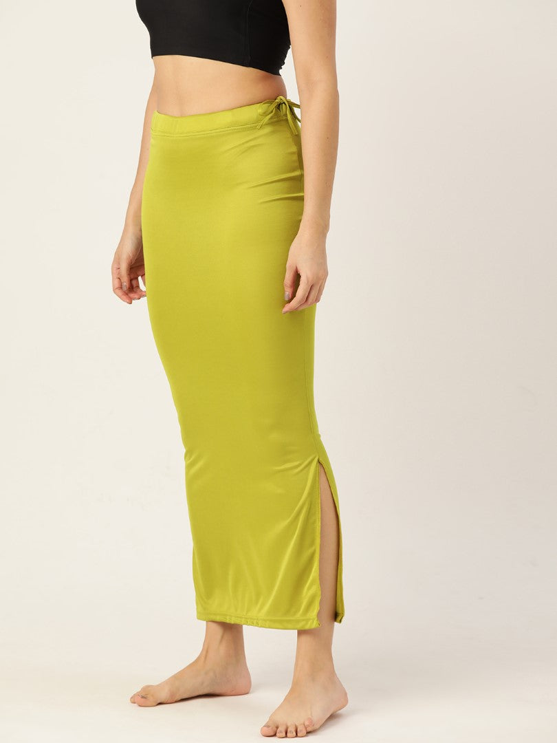 Women Light Mehandi Solid Saree Shapewear