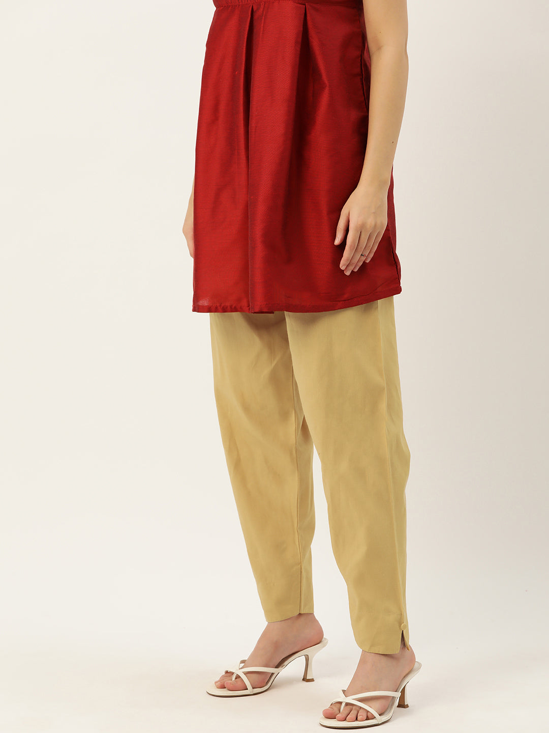 Women Pure Cotton Kurti Pant - Beige