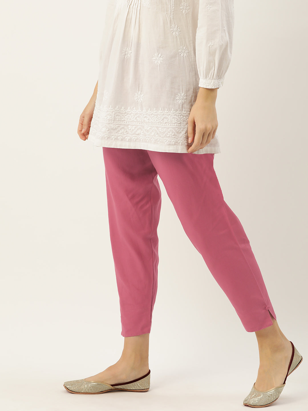 Women Pure Cotton Kurti Pant - Rust
