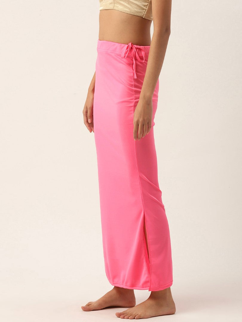 Women Pink Solid Saree Shapewear