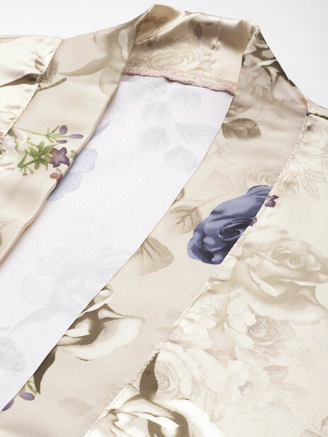 Satin Babydoll Nightwear/ Nighty Robe Set