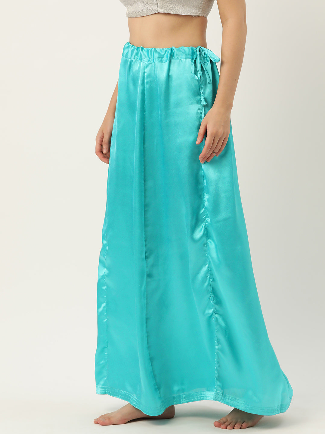 Women Saree Petticoat / Flared Shaper - Lack Blue