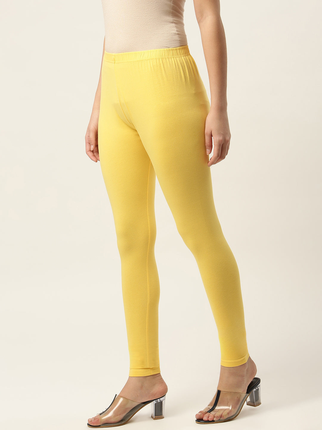 Women Yellow Ankle-Length Leggings