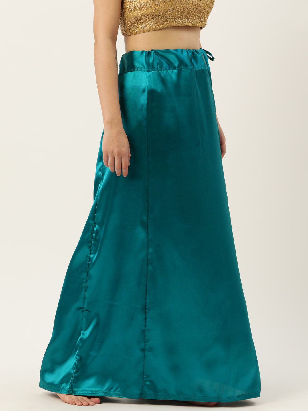 Women Saree Petticoat / Flared Shaper - Rama Blue