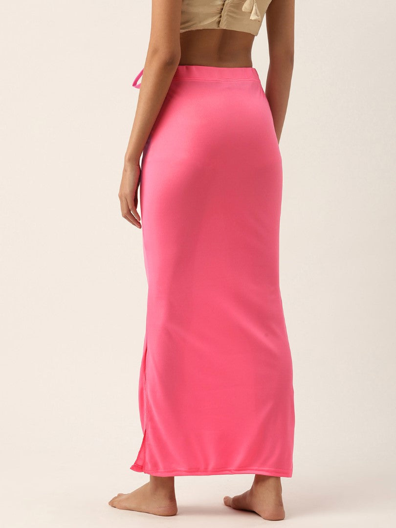 Women Pink Solid Saree Shapewear