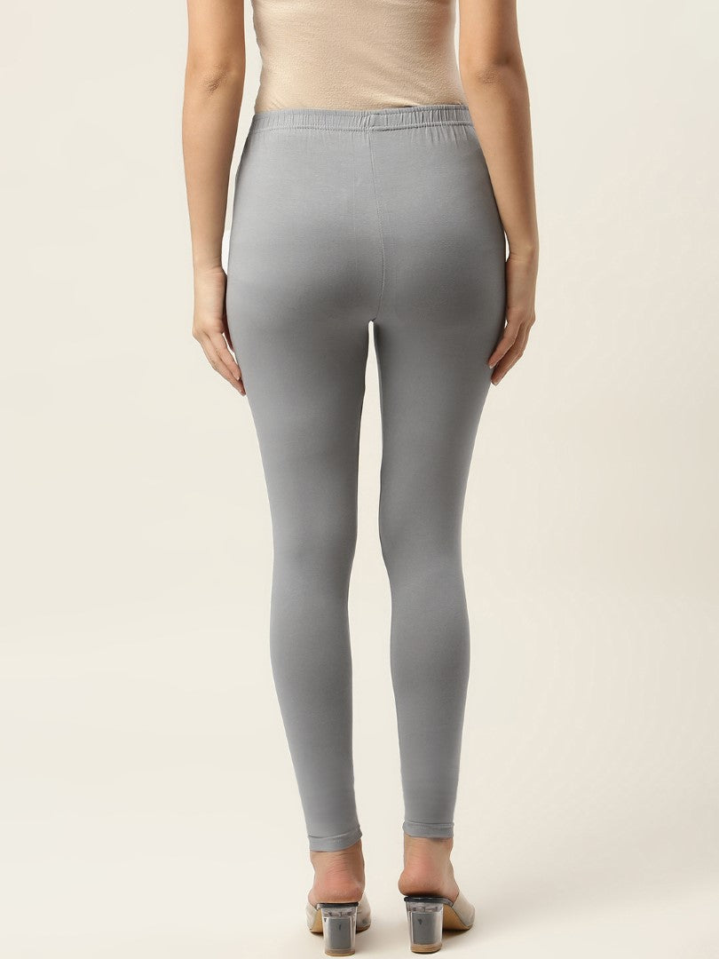 Women Grey Ankle-Length Leggings