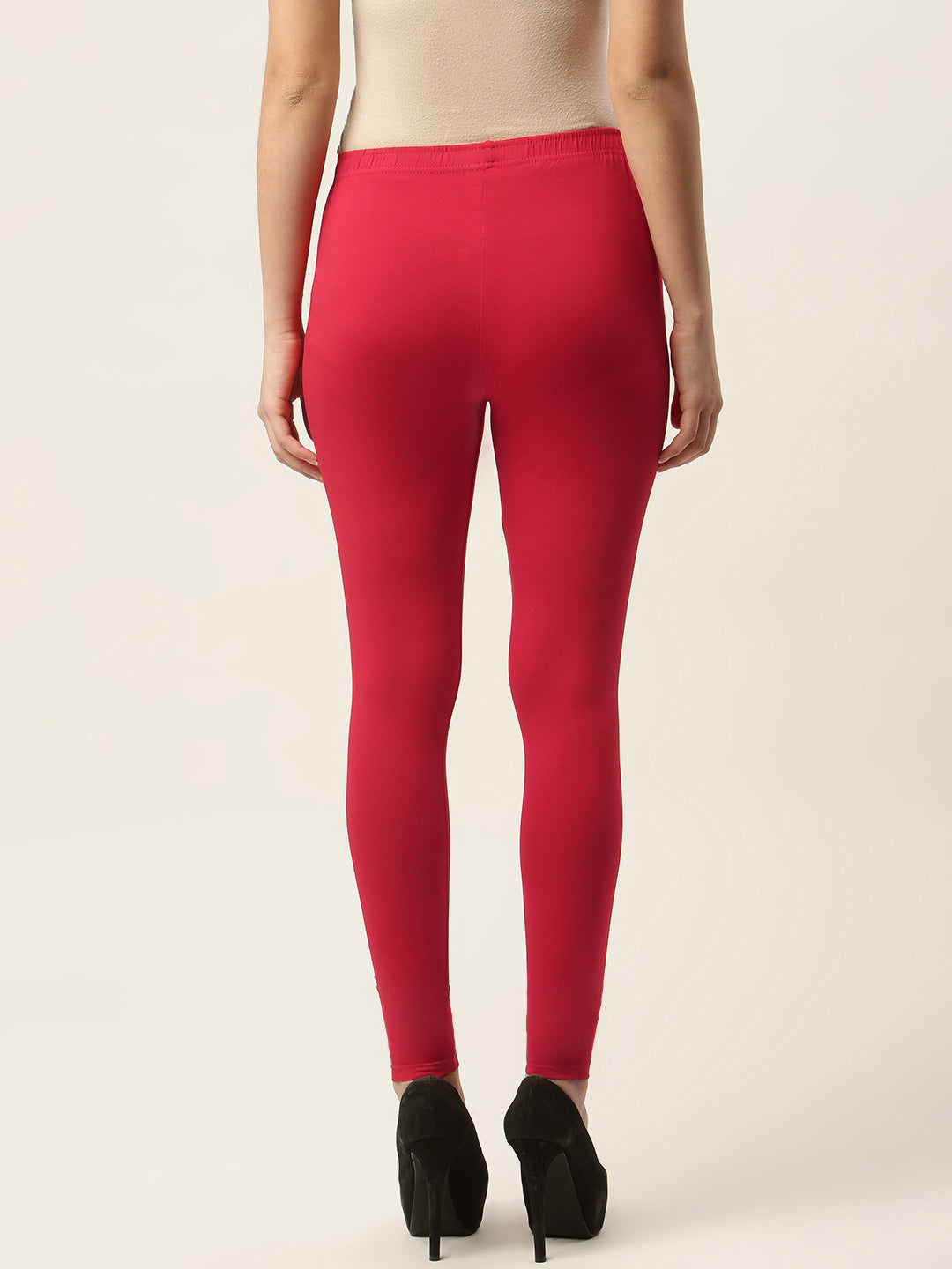 Women Red Ankle-Length Leggings