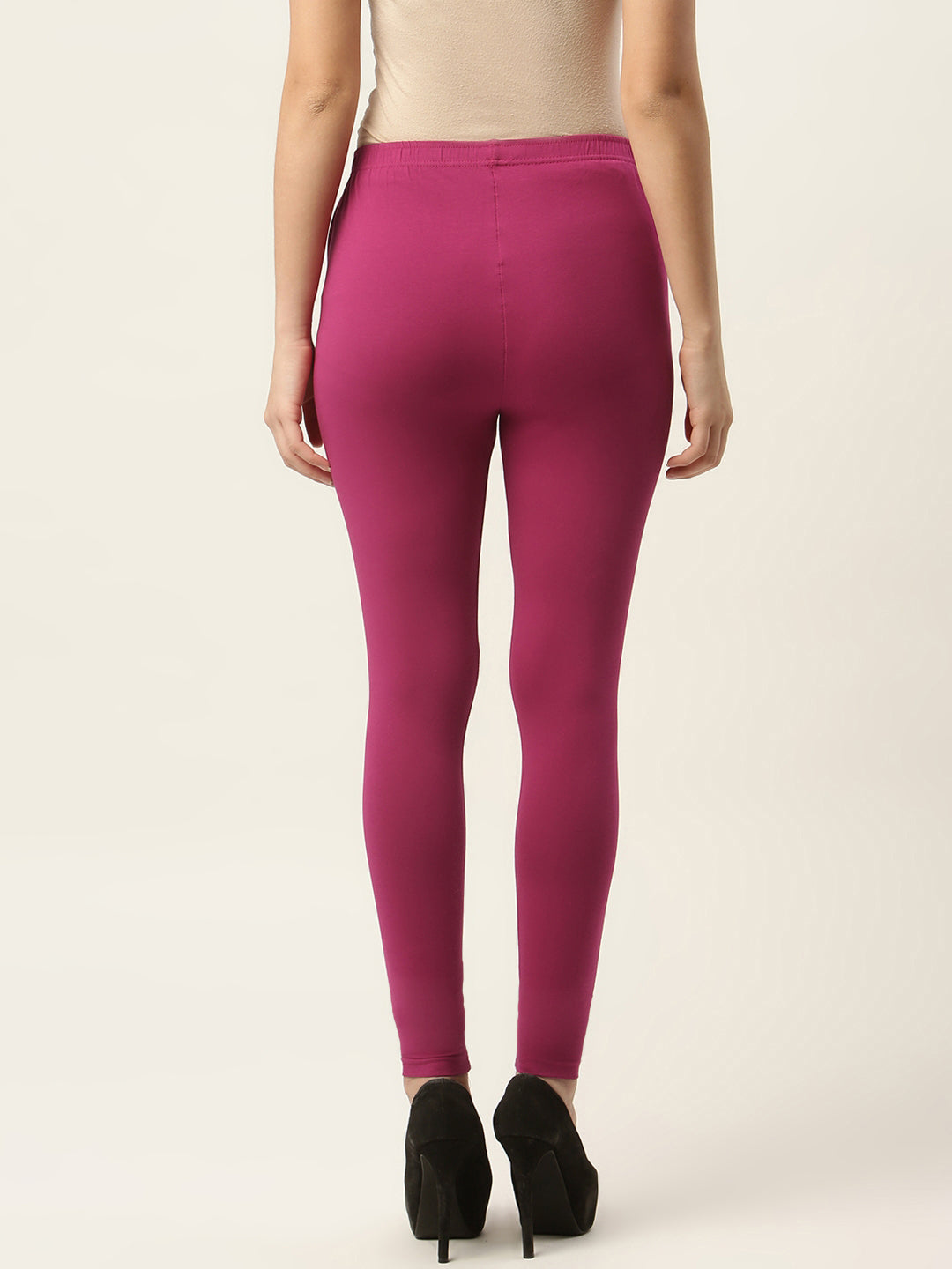 Women Magenta Ankle-Length Leggings