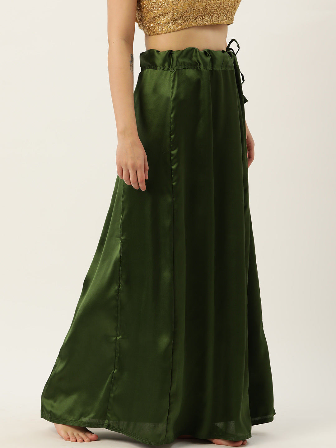 Women Saree Petticoat / Flared Shaper - Mehandi