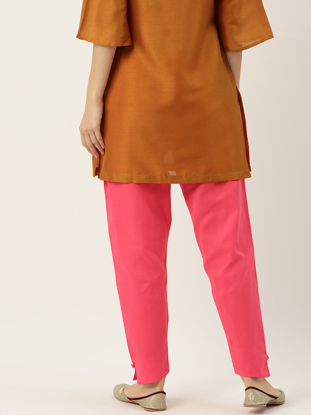Women Pure Cotton Kurti Pant - Rose