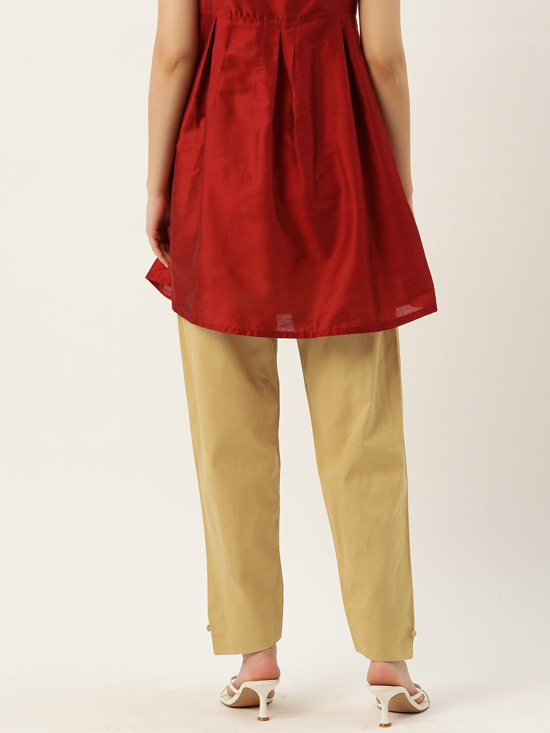 Women Pure Cotton Kurti Pant - Beige