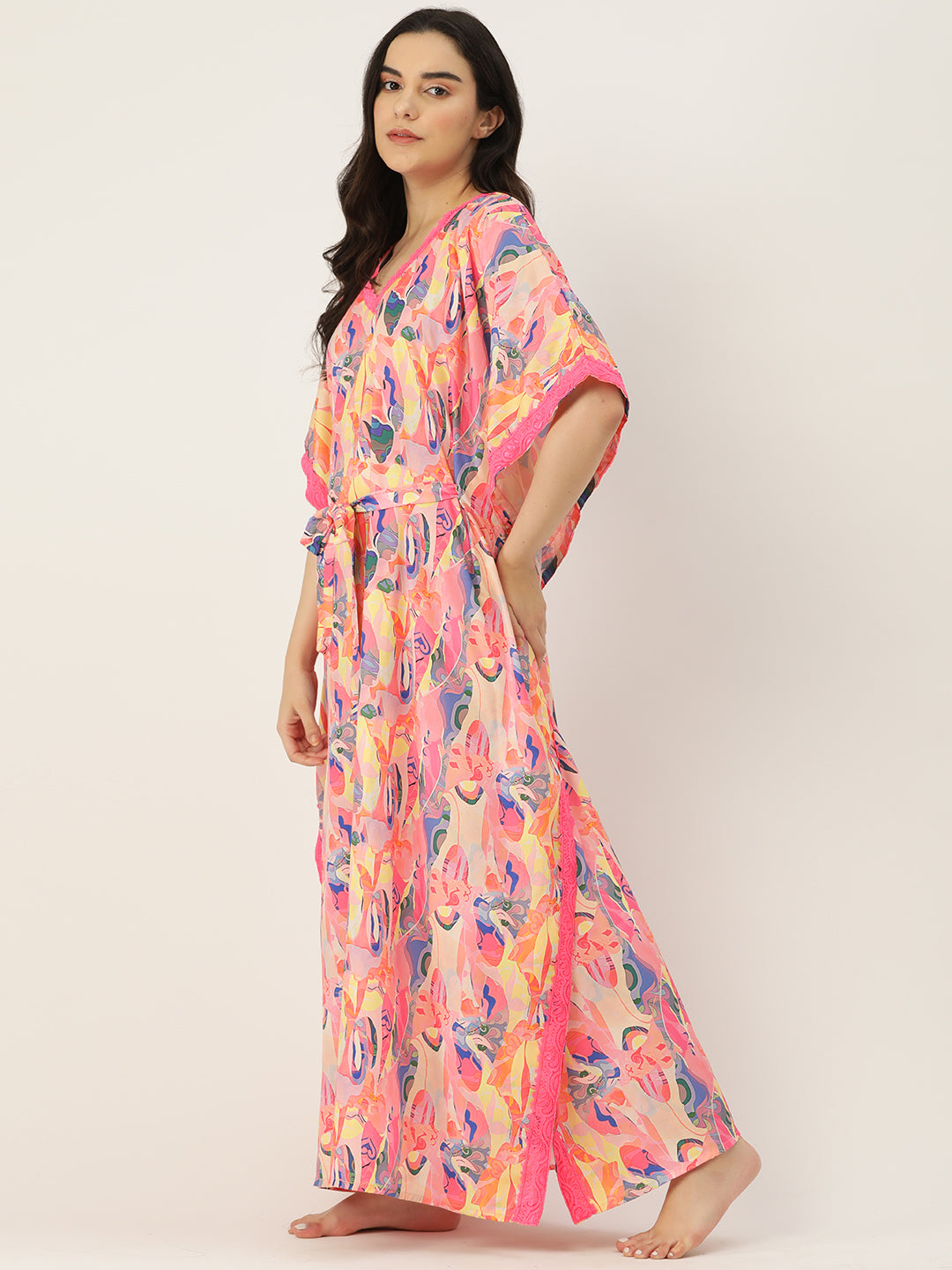 Ms.Lingies Printed Kaftan Babydoll Nighty/Nightwear