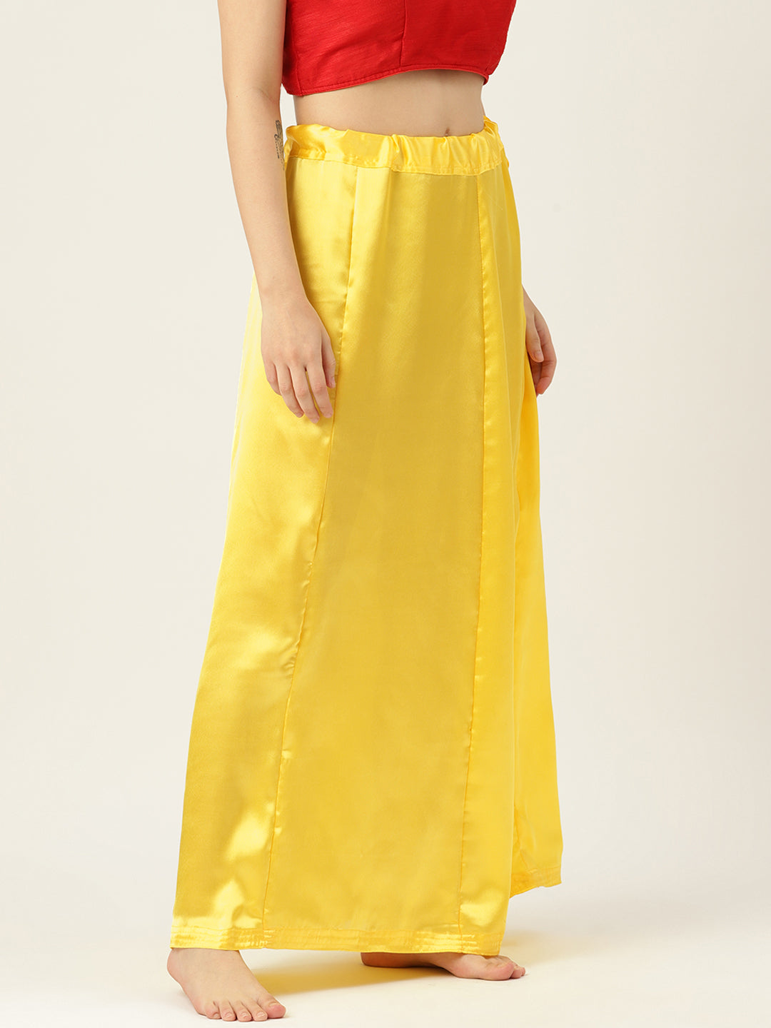 Women Saree Petticoat / Flared Shaper - Bright Yellow