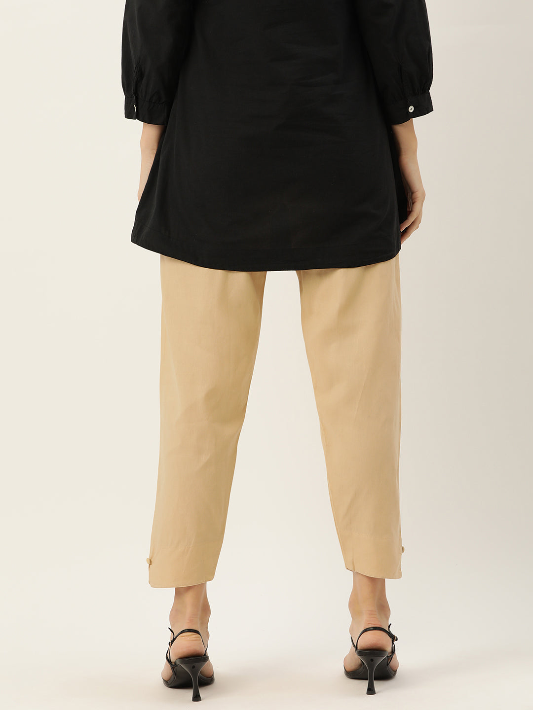 Women Pure Cotton Kurti Pant - Apricot