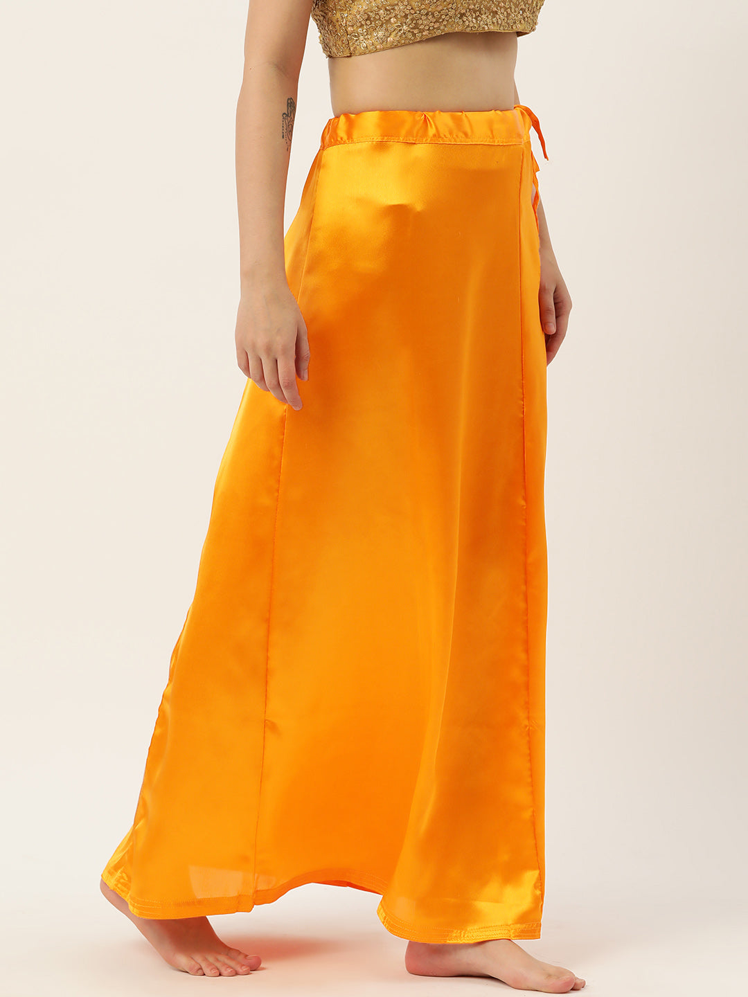 Women Saree Petticoat / Flared Shaper - Sunset Orange