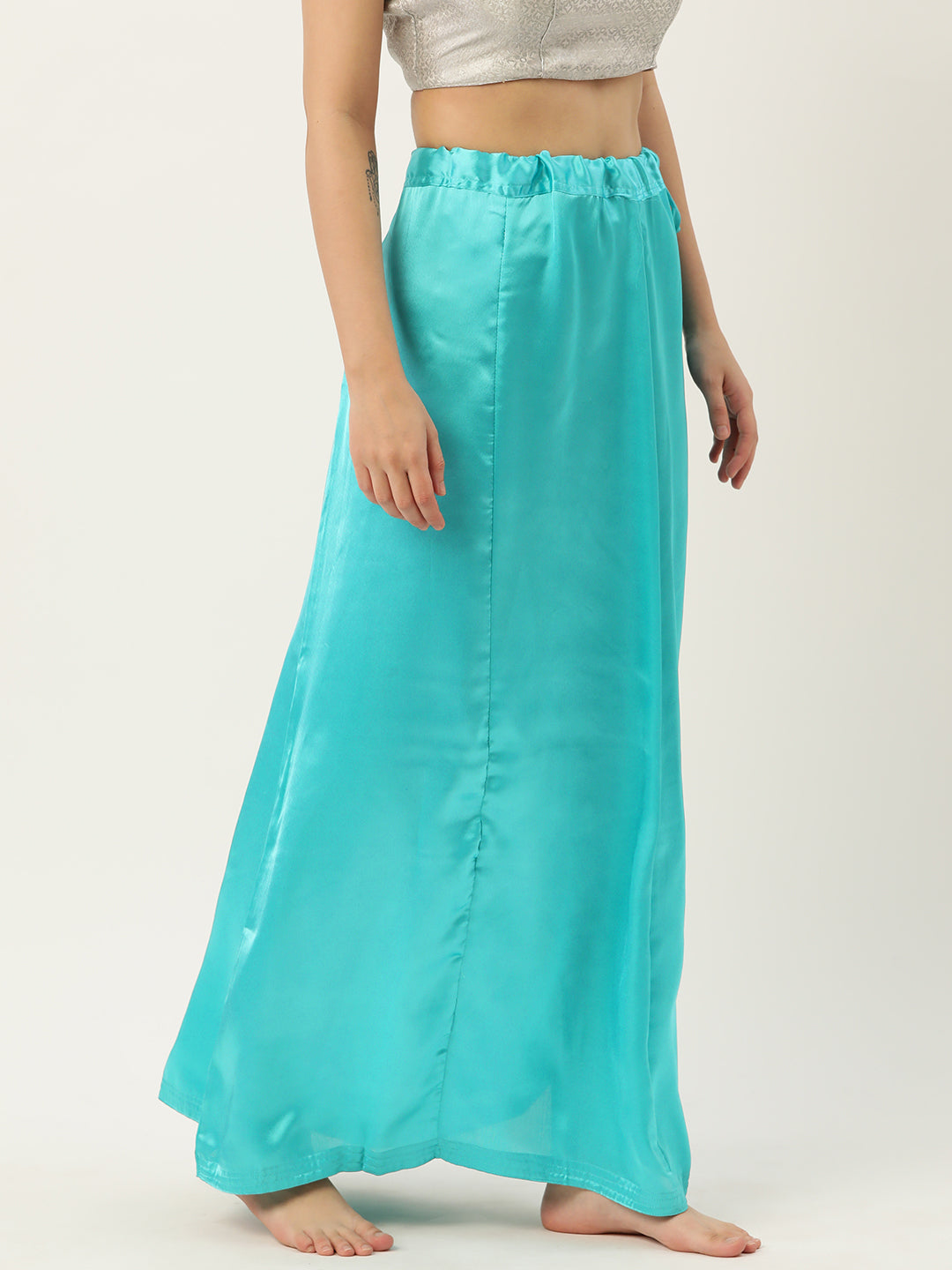 Women Saree Petticoat / Flared Shaper - Lack Blue